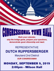 Flyer for Ruppersberger visit